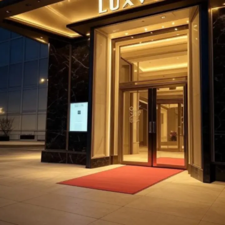 LuxVille guest suite with panoramic city lights