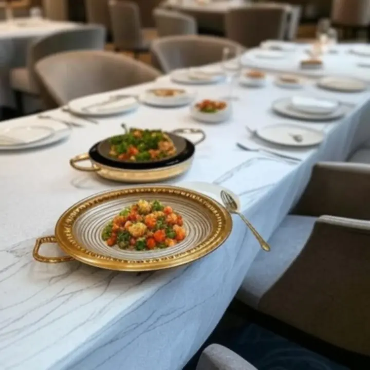 LuxVille gourmet dining experience in a candlelit restaurant