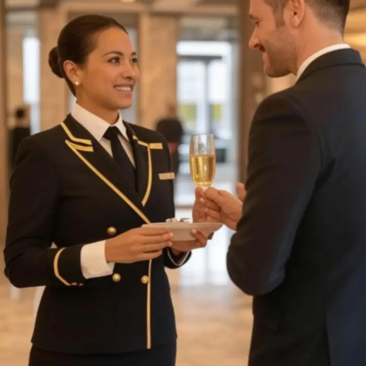 Attentive LuxVille staff providing refined, high-touch service